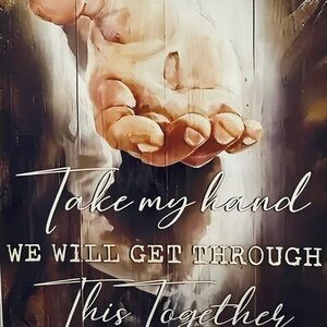 Take My Hand 8”x12”- Hand of God Inspirational Wall Art NWT